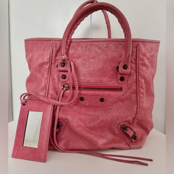 Balenciaga Handbags - Balenciaga City Pink Tote Bag